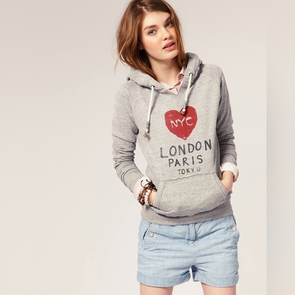 Maison Scotch & Soda Grey Long Sleeve Hoodie